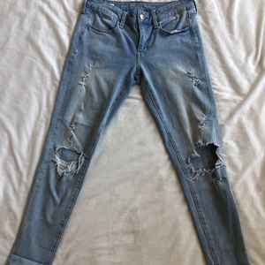 American Eagle Super Stretch Ripped Jeggings